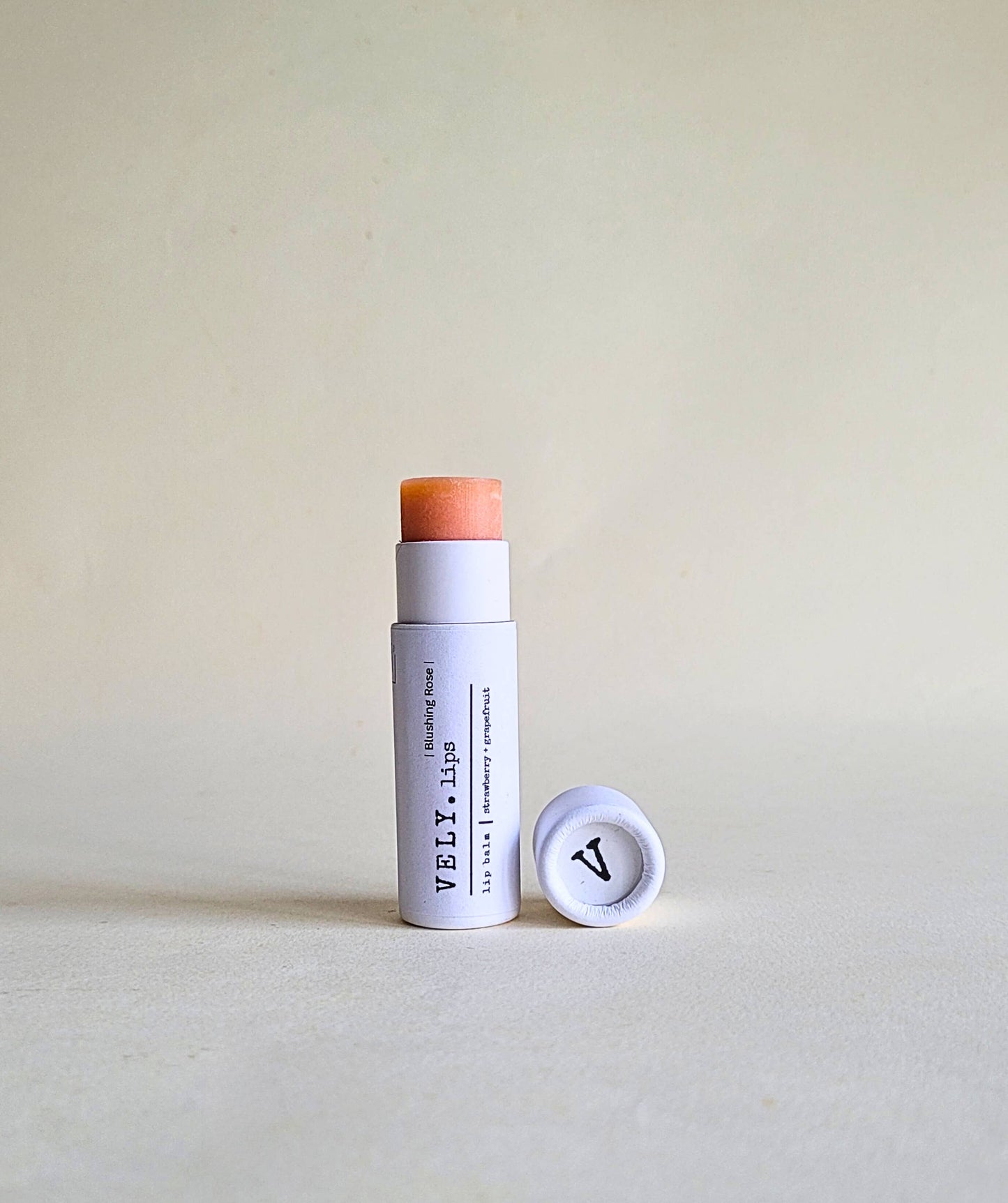 The Vely Soapery - Natural Tinted Lip Balm "Blushing Rose" with Grapefruit