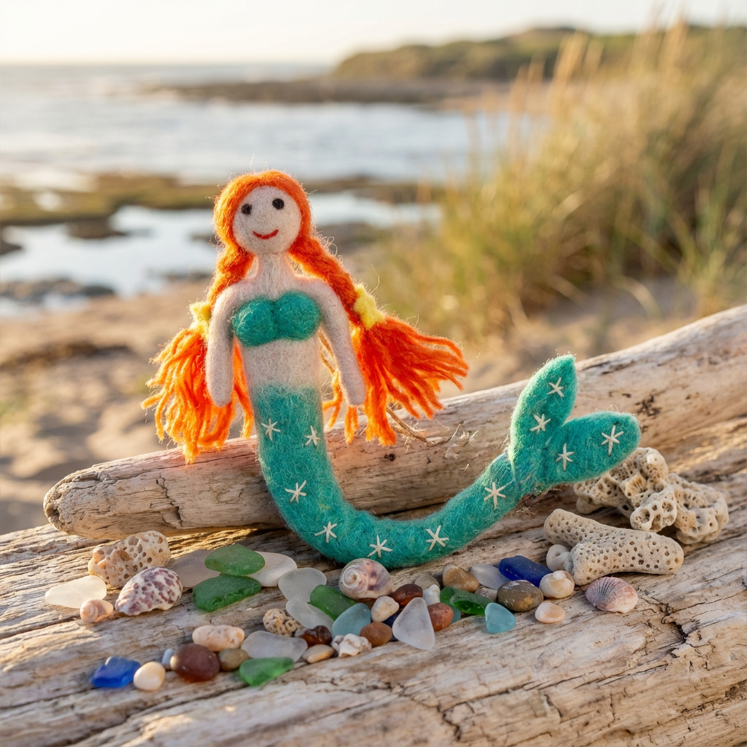 Handmade Felt Magical Mermaids Hanging Decorations