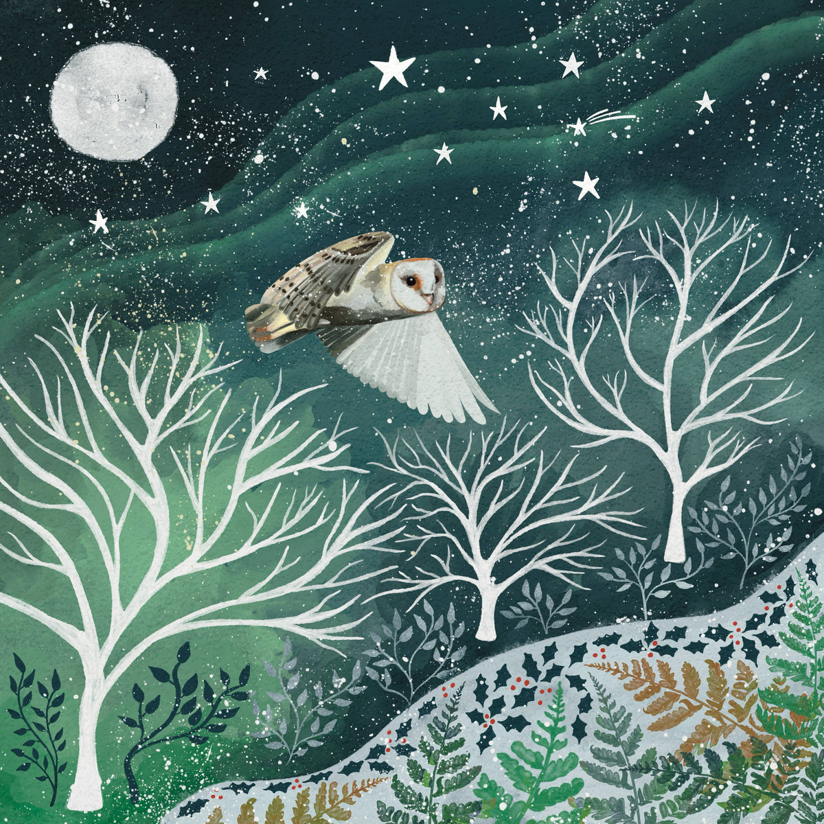 Glitter & Earth - Winter owl