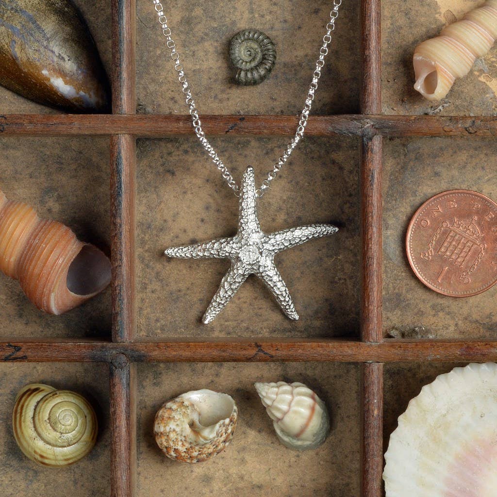 Starfish Necklace, English Pewter Jewellery