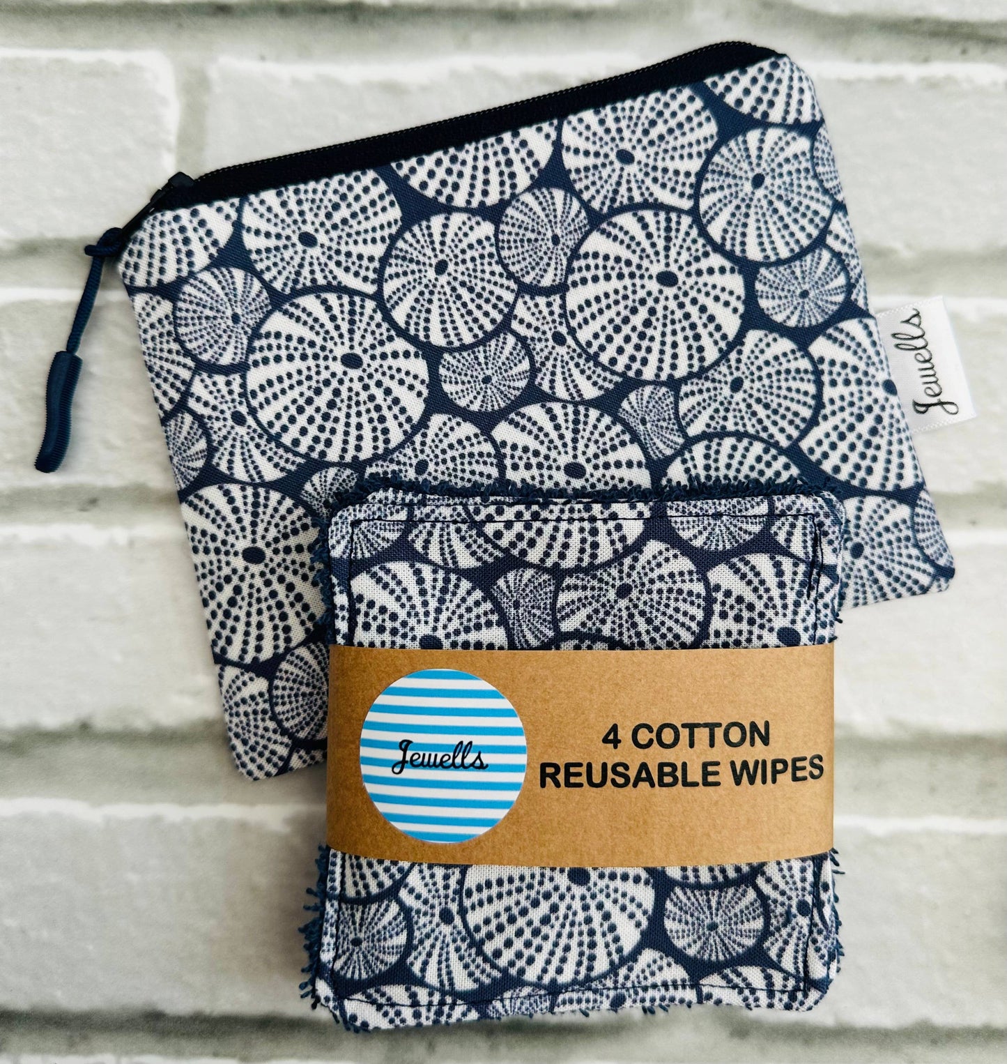 Jewells - 4 wash cloths Gold Sea Urchin or Turquoise Waves