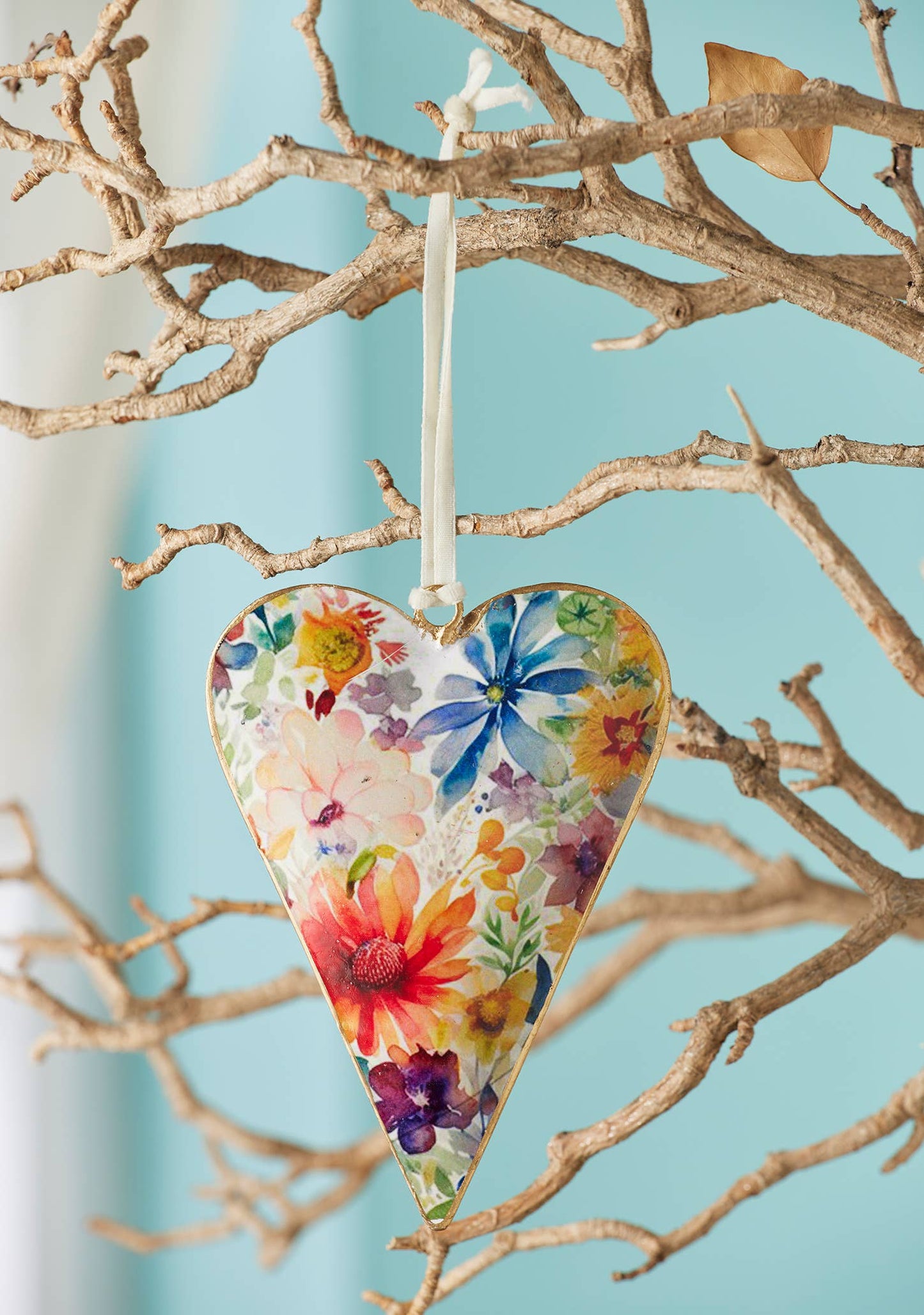 Namaste - Watercolour Floral Heart Decoration