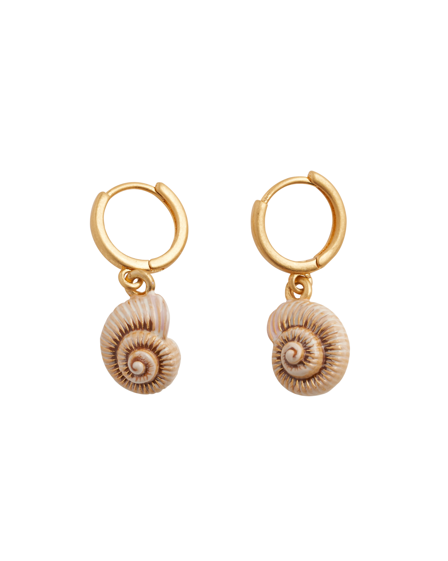 FABLE Spiral Shell Huggie Hoops