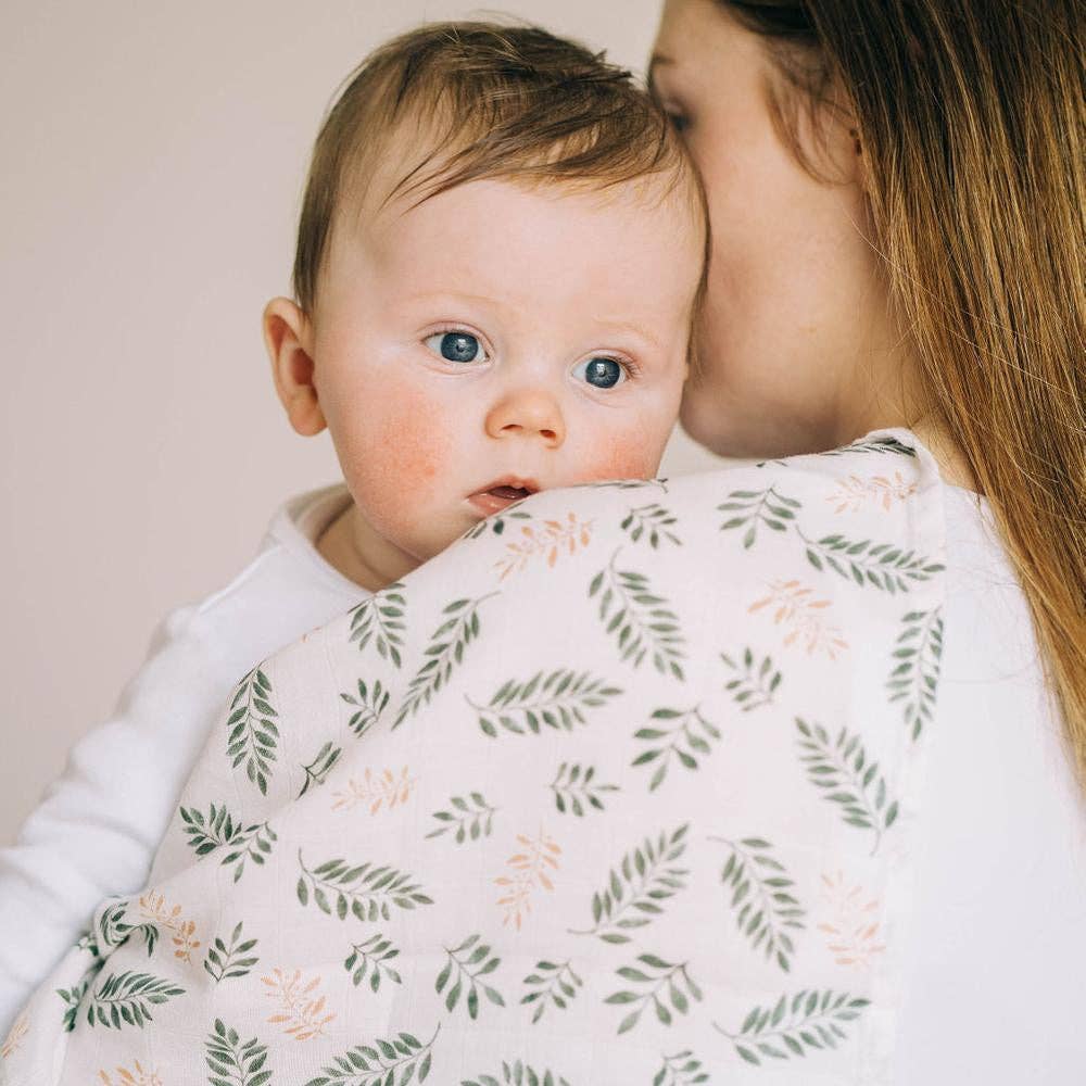 Beach Born Salcombe Ltd Dancing Leaves Muslin Swaddle