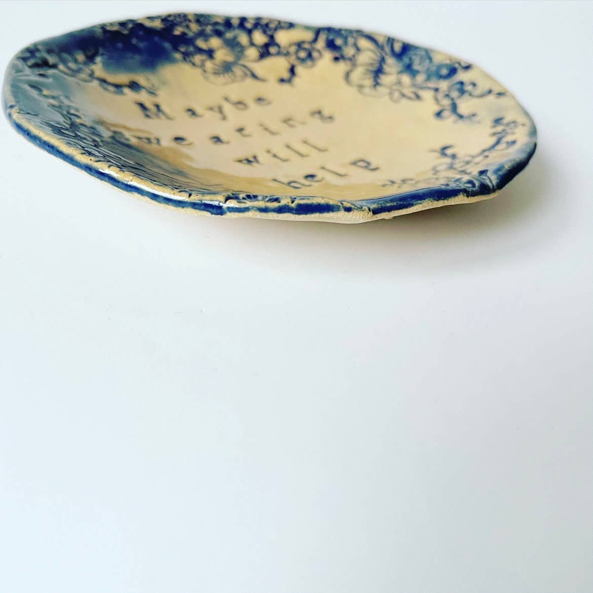 Maybe Swearing Will Help - trinket dish - ceramic