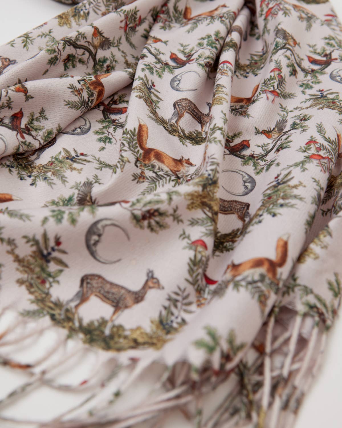 FABLE A Night's Tale Woodland Heavyweight Scarf Crystal Grey