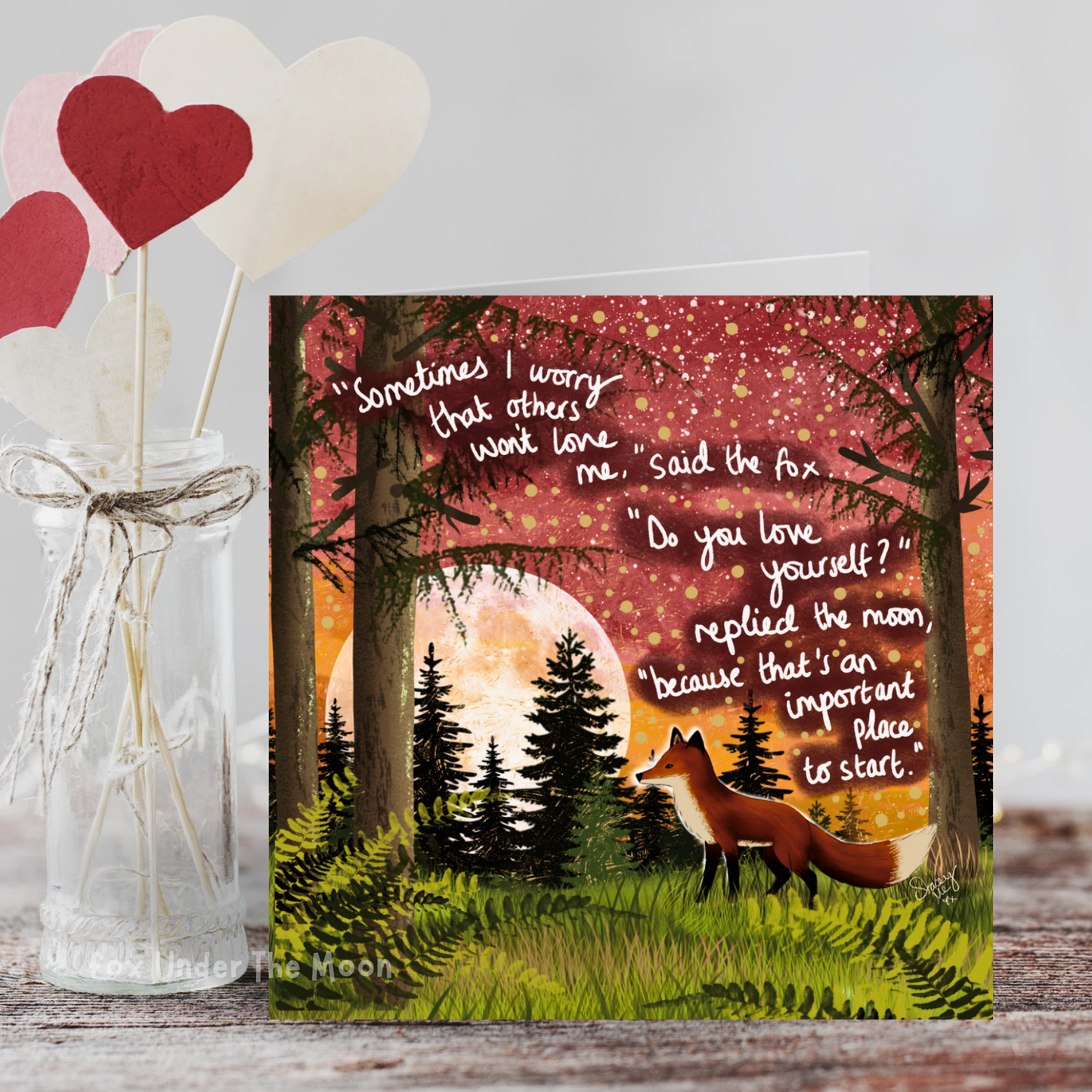 Fox under the Moon - 'Love Yourself' - Greeting Card From Fox Under The Moon