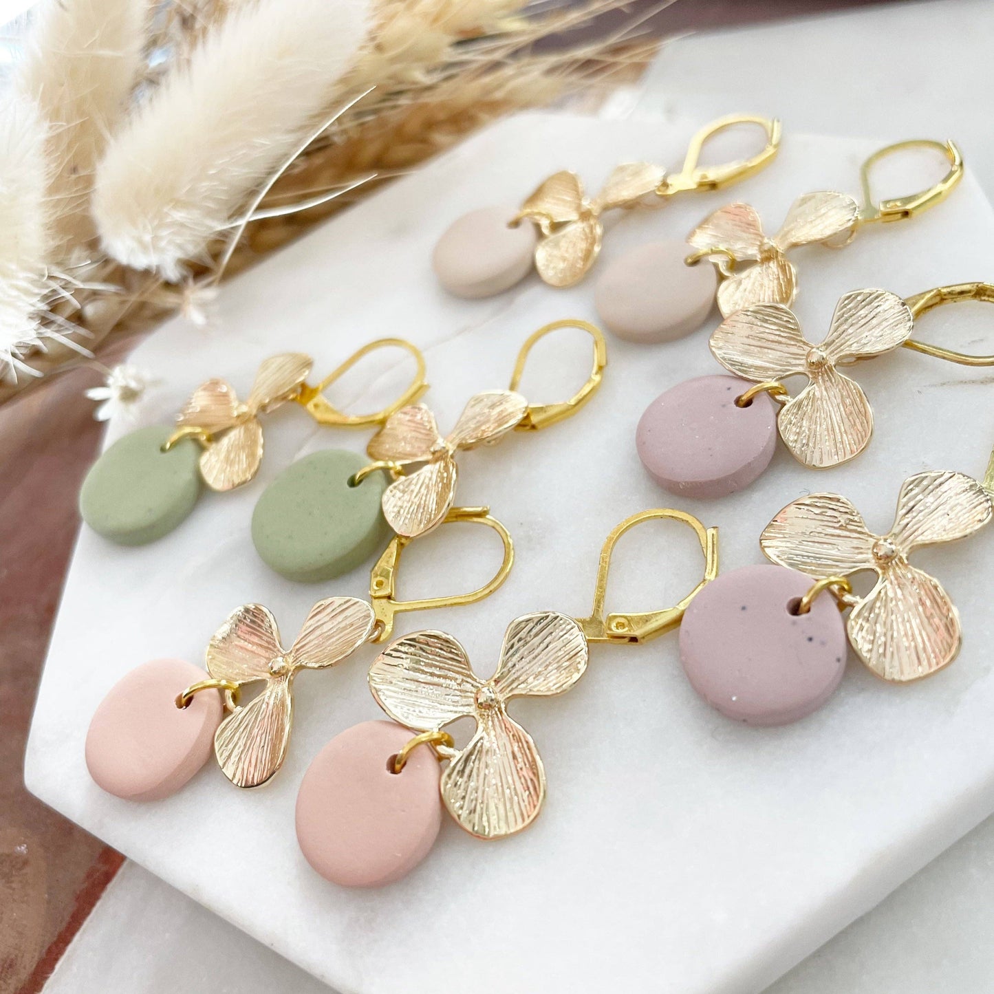 Bumble and Bees - Clematis Statement Earrings