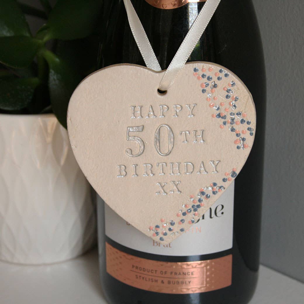 40th/50th/60th Birthday Hanging Heart's - Milestone Birthday