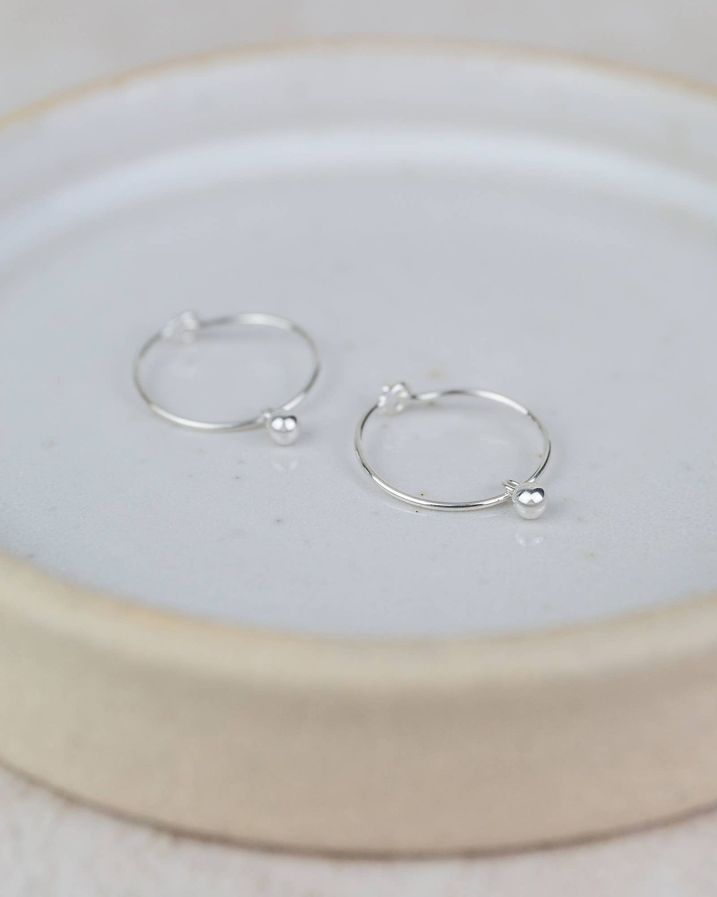 Lucy Kemp - Sterling Silver Charm Hoops