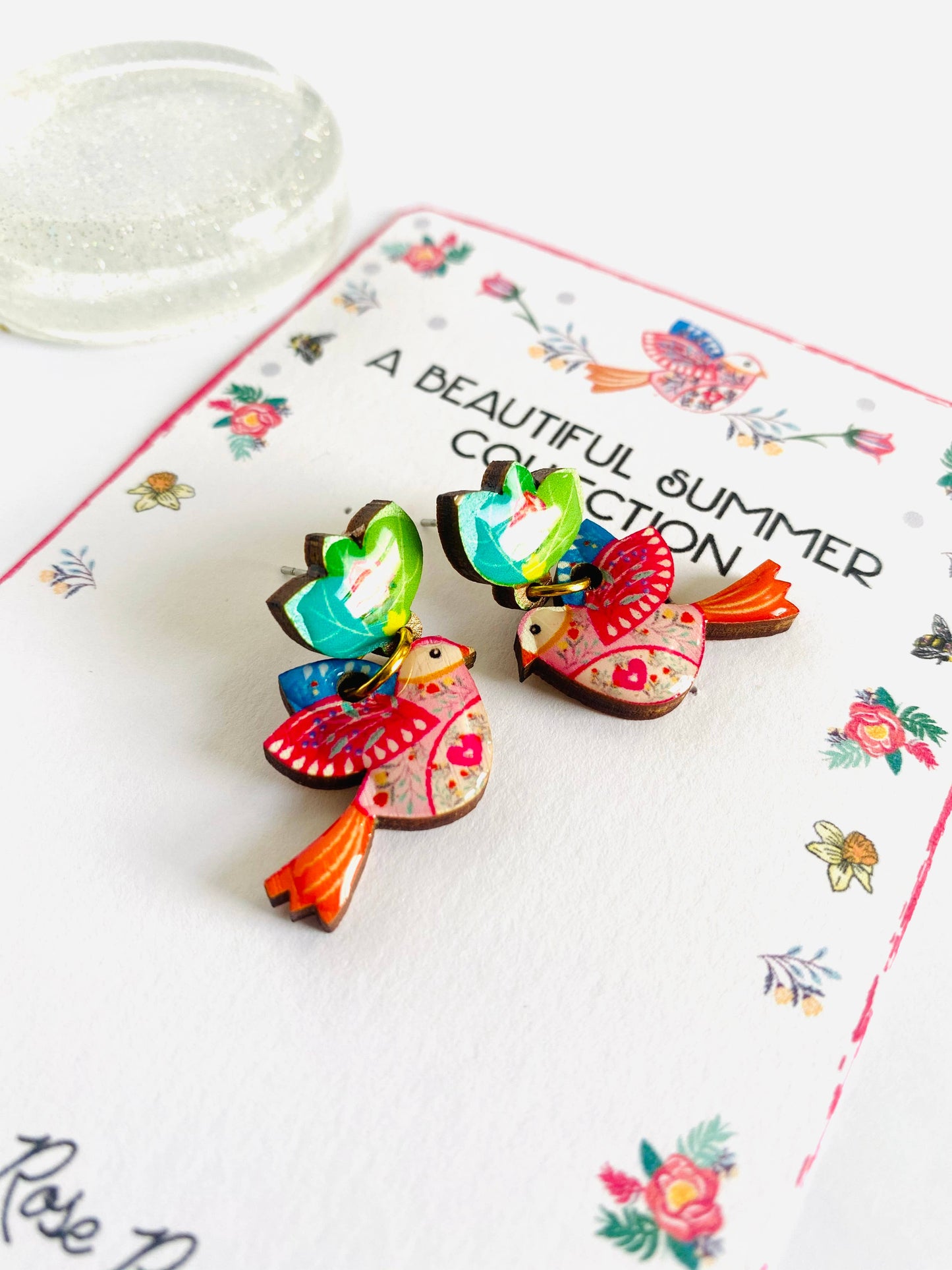 Rosie Rose Parker - Love bird statement earrings