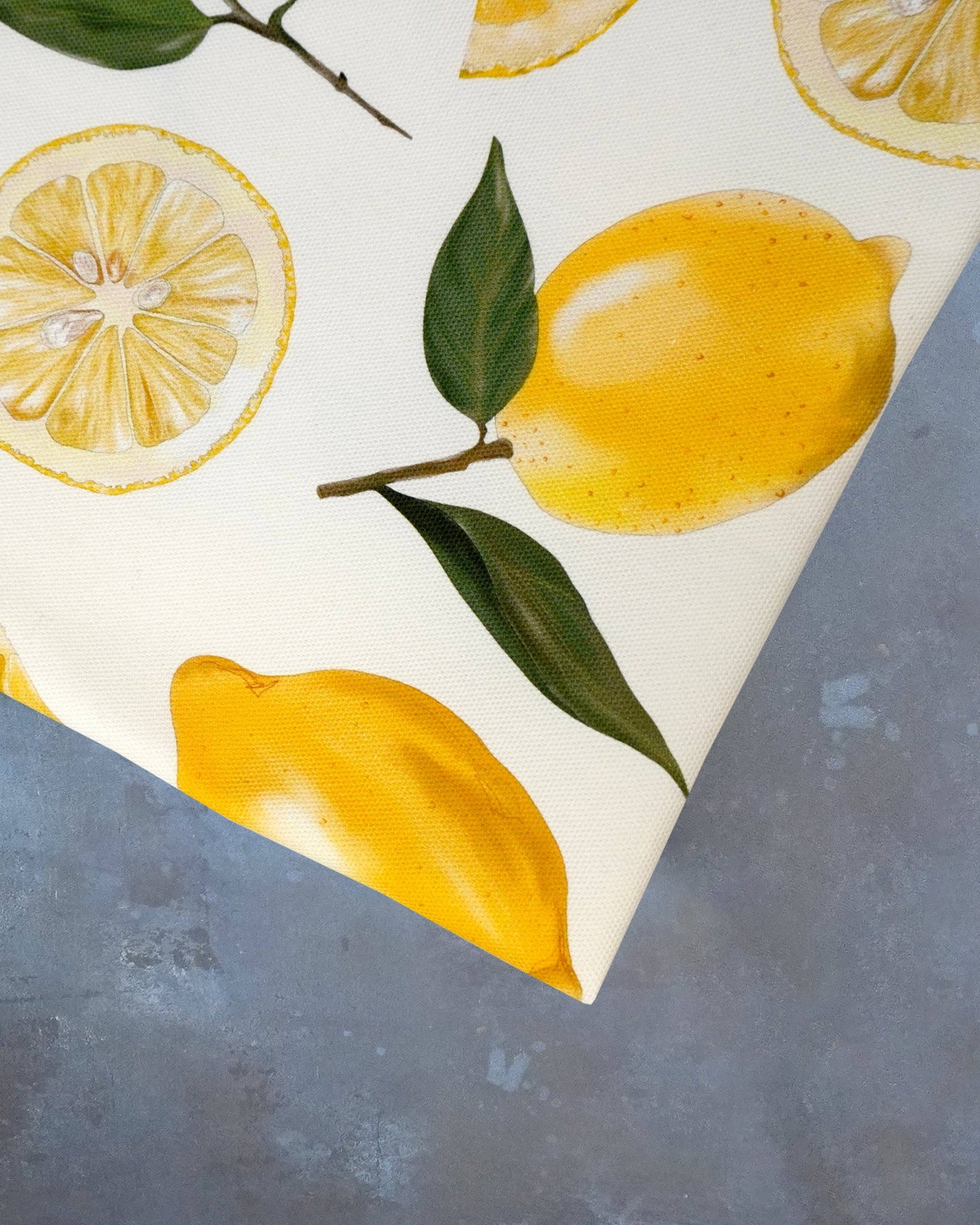 Lemon Tea Towel - British - Cotton – Yellow Kitchen Towel
