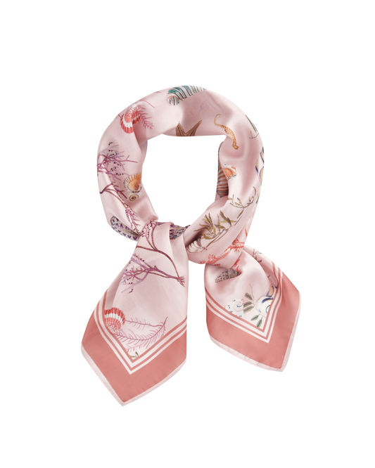 FABLE Whispering Sands Lotus Pink Square Scarf