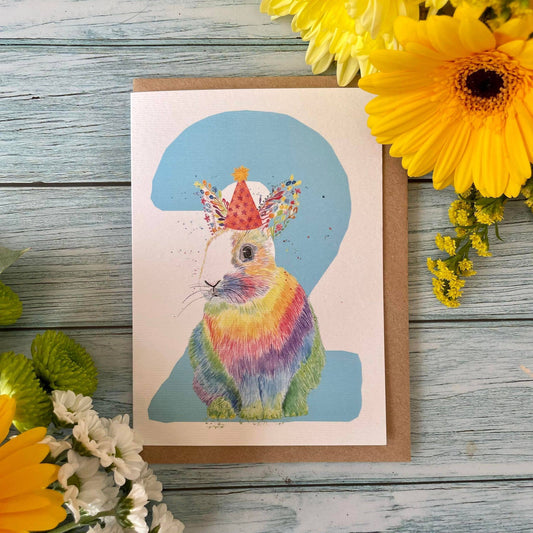 Jen Winnett Eco Artist - Number 2 Children's Birthday Card