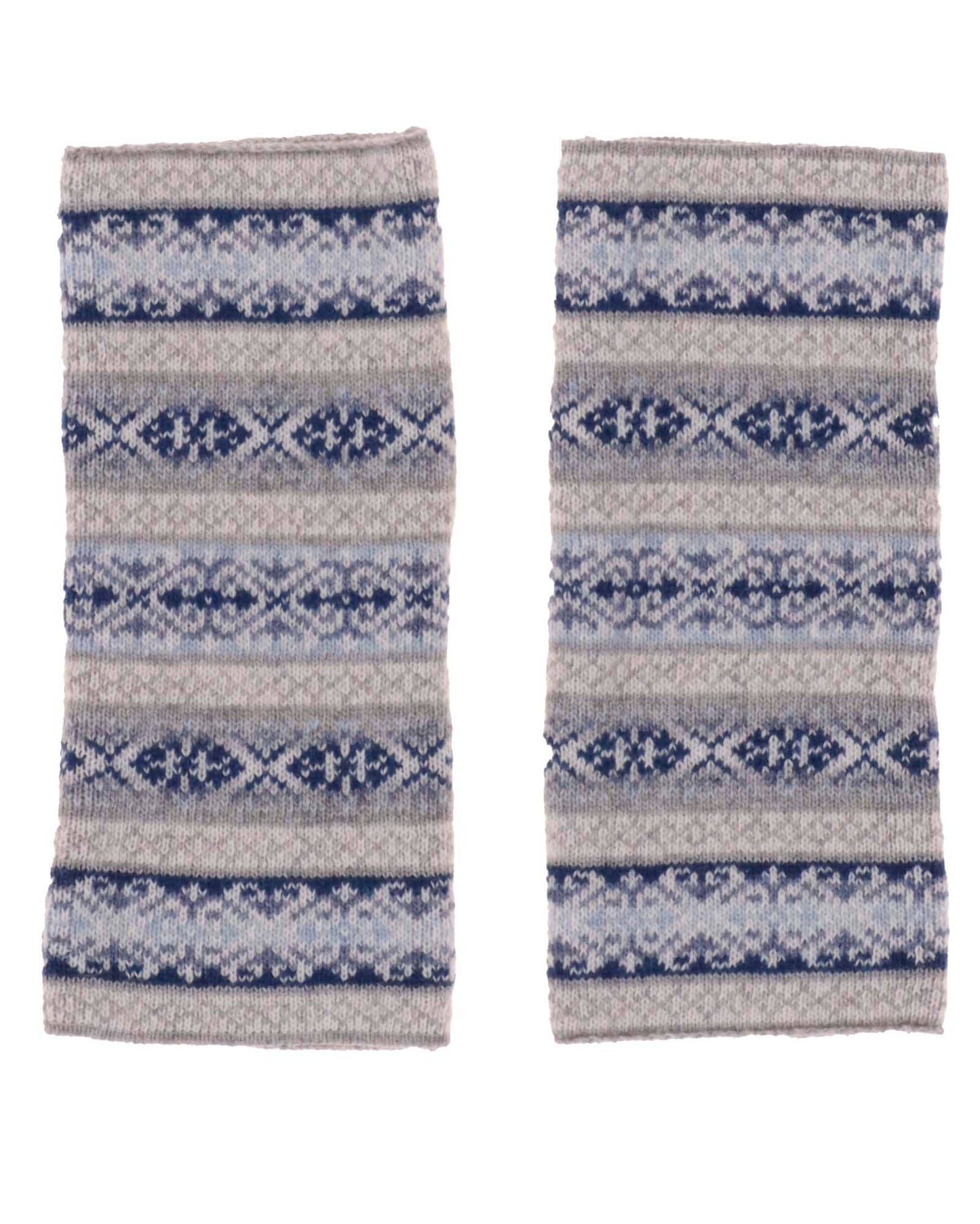 Cadenza Italy Ltd - Cashmere Blend Fairisle Wrist Warmers