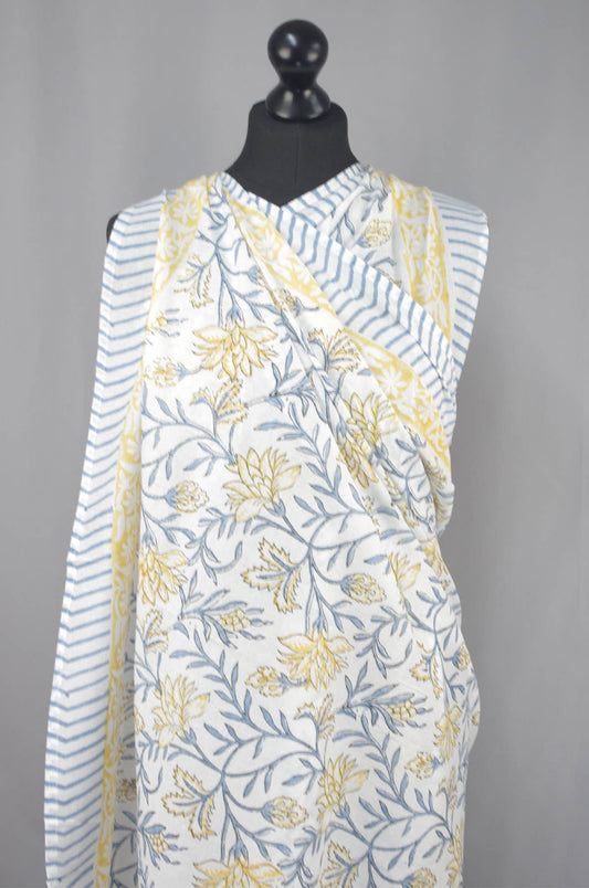 Kantha Decor - Beach  Coverup Sarong Pareo - English Garden