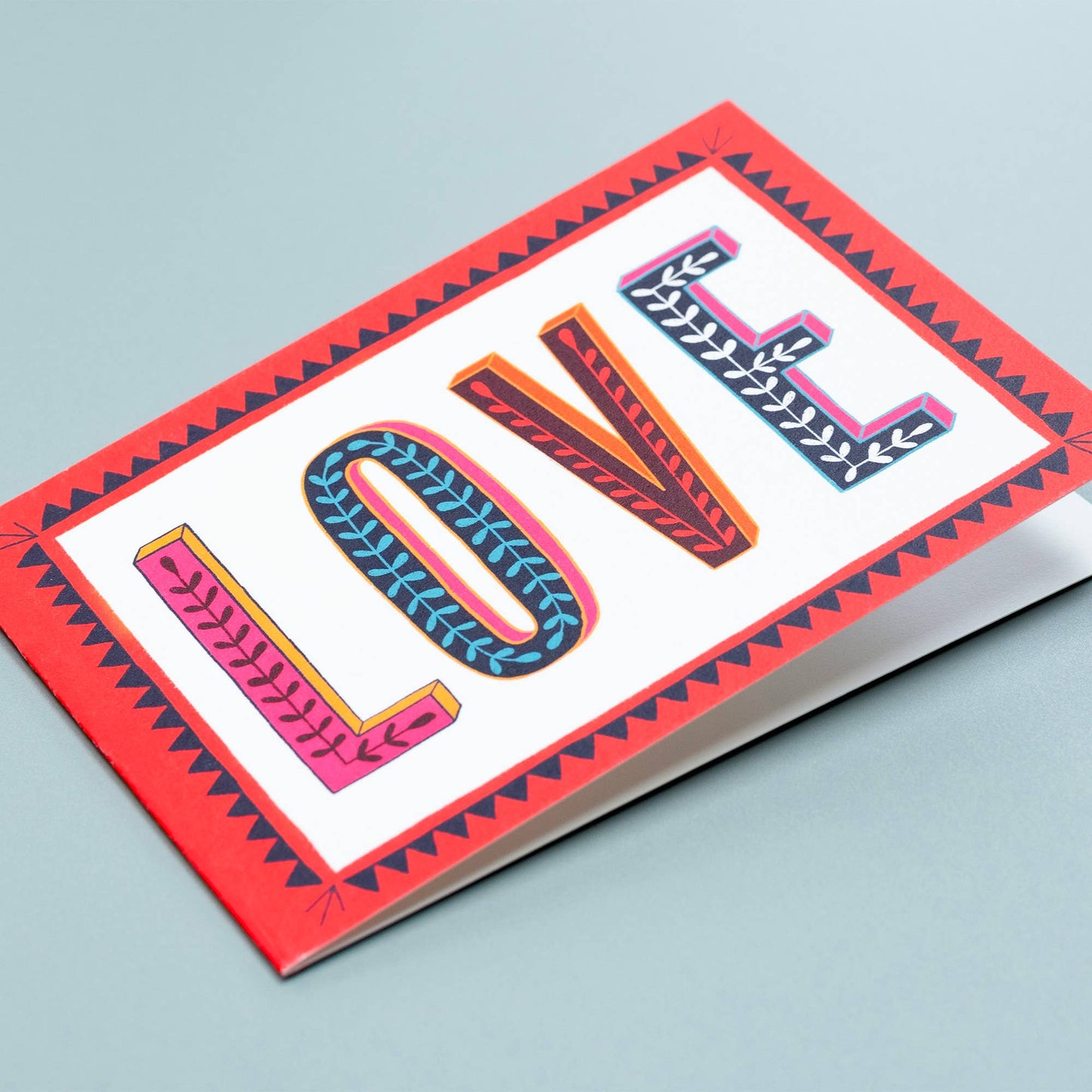 Maggiemagoo Designs LOVE type Valentine's Day greeting card