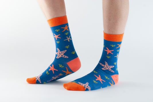 Doris & Dude Blue Starfish Socks