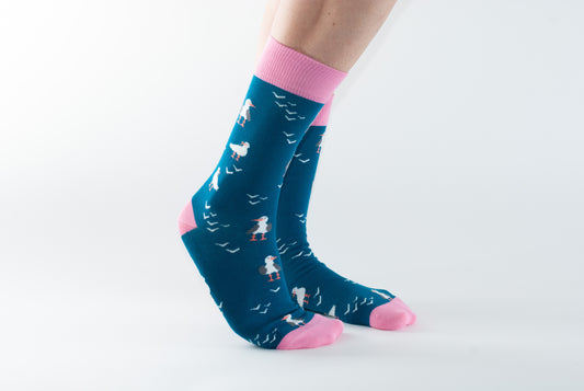Doris & Dude Blue Seagull Socks