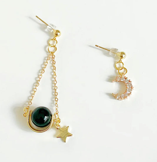 Nina Ouity Solar System Star and
Moon Mismatch Earrings