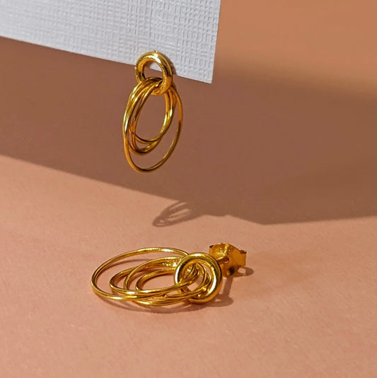 VURCHOO Gold Hoop Cluster Earrings