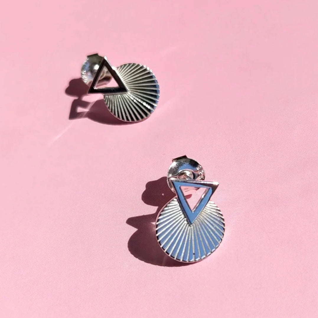 VURCHOO Art Deco Stud Earrings