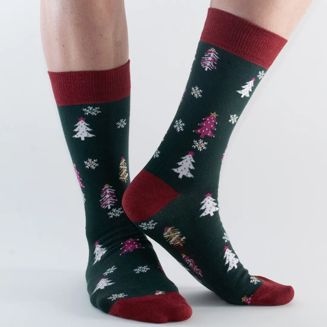 Doris & Dude green Christmas tree socks