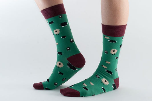 Doris & Dude Green Sheep Socks