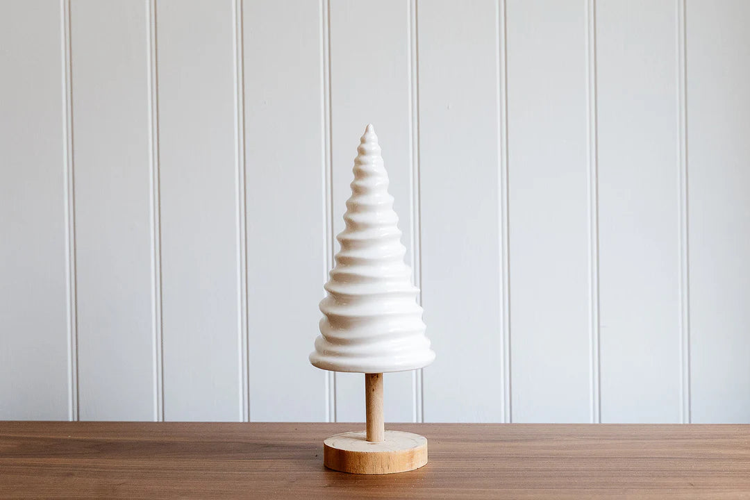 Ceramic large White Christmas Tree