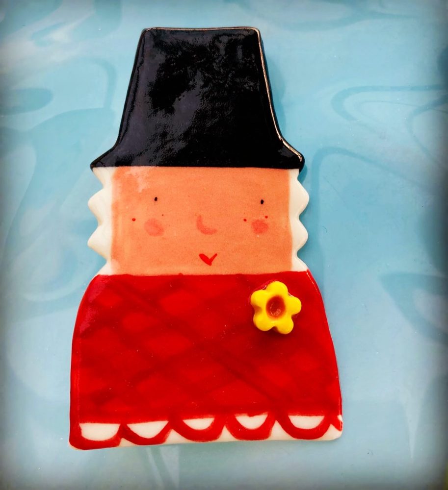 Miss Marple Makes Welsh lady brooch