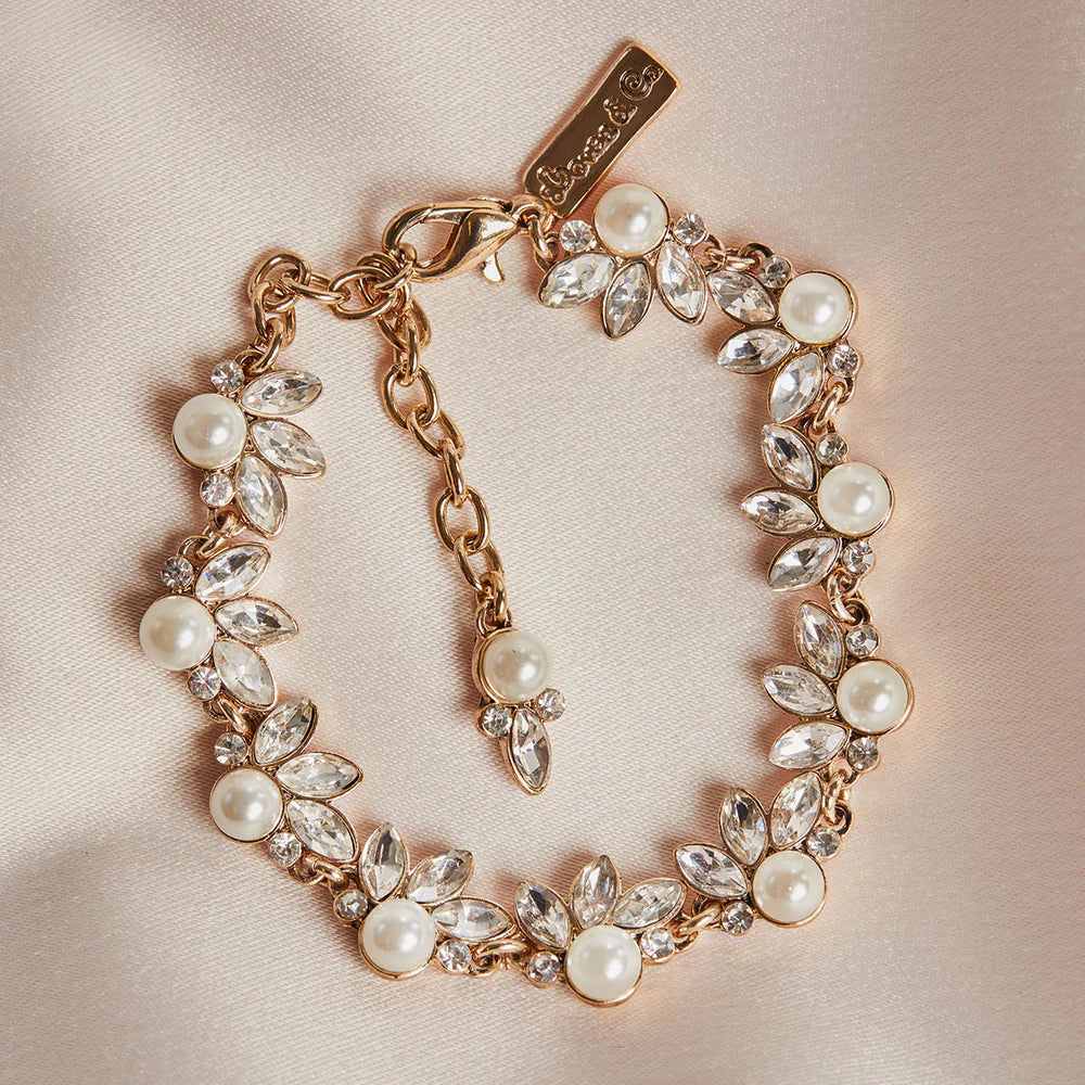 LEAF & PEARL BRACELET