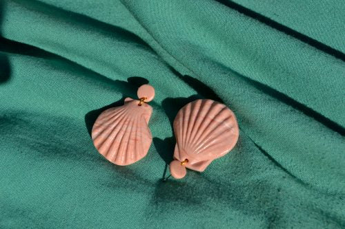 Filomena Rose Gold Shell Earrings