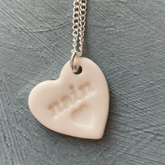 Miss Marple Makes Nain Heart Pendant Necklace