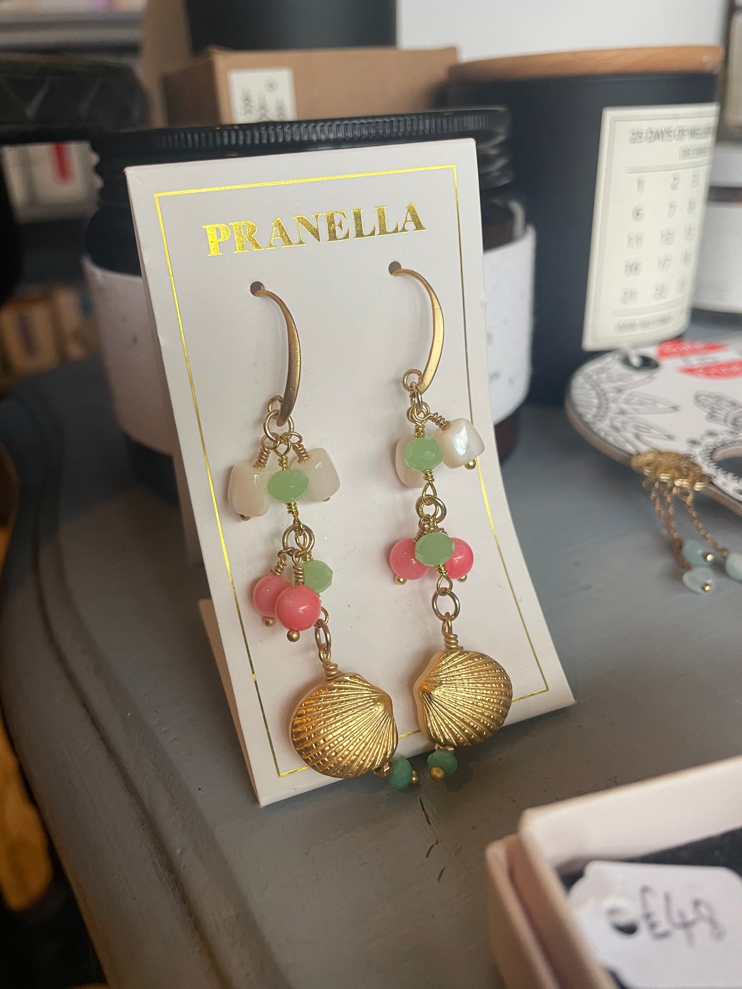 Pranella Candy Blossom Shell Earrings