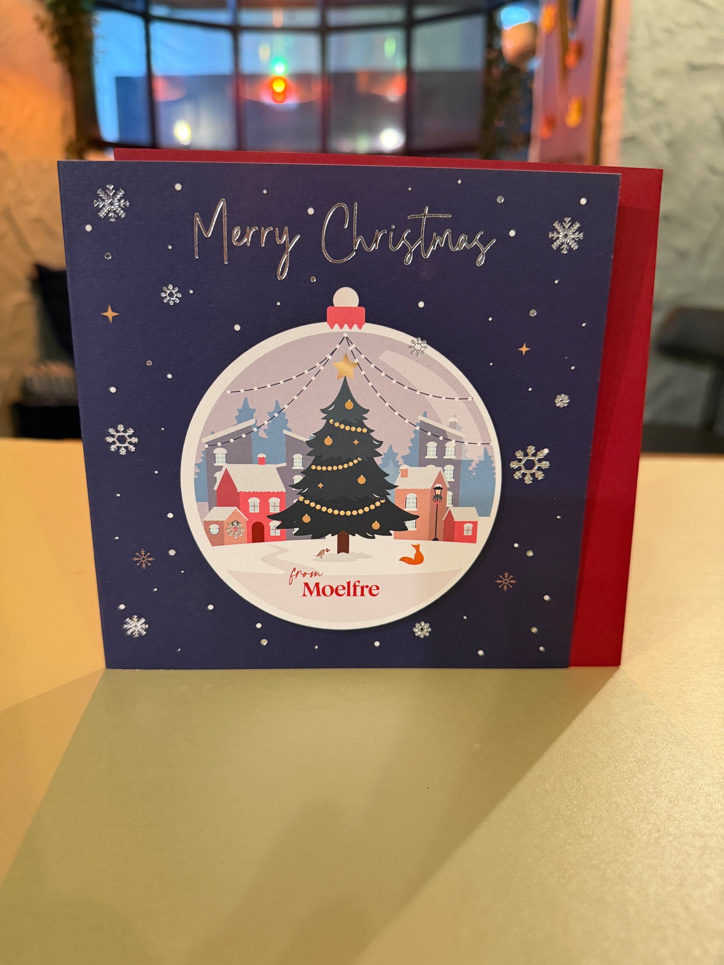 Personalised Moelfre Christmas Bauble Card - MT 013