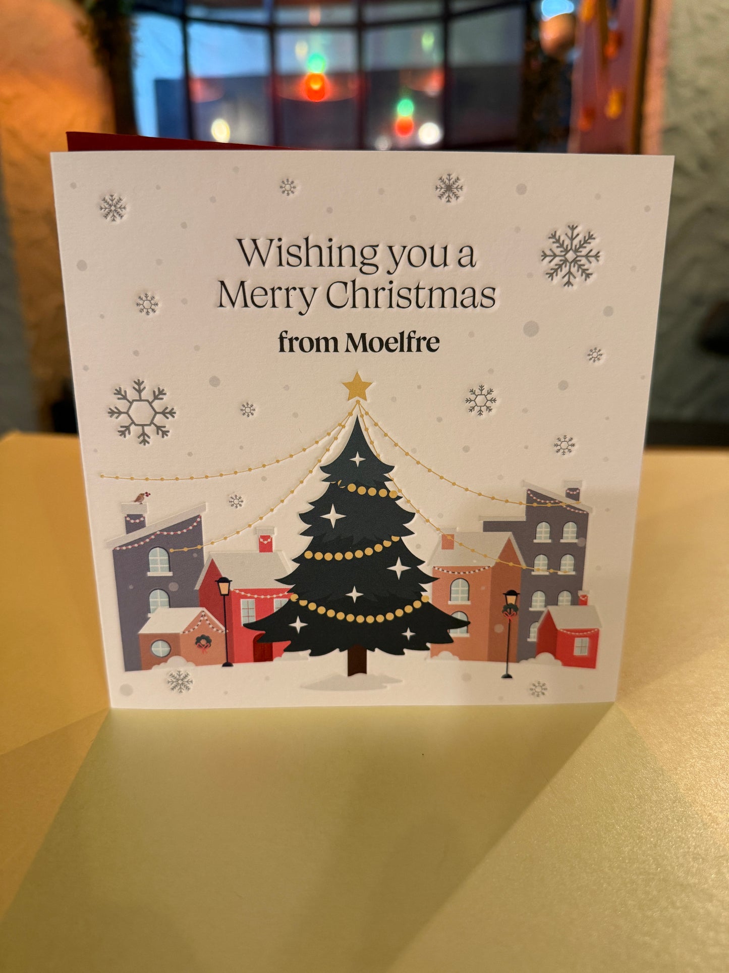 Personalised  Moelfre- Christmas Village Tree - MT 006
