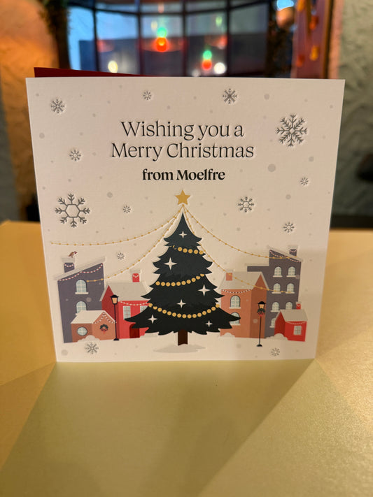 Personalised  Moelfre- Christmas Village Tree - MT 006
