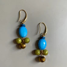 Gist Jewellery 18k gold plated brass earrings with beads