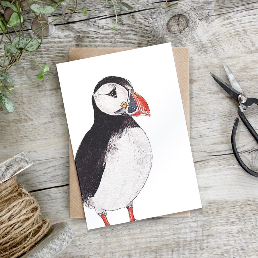 Toasted Crumpet - Atlantic Puffin Card (Cello-Free)