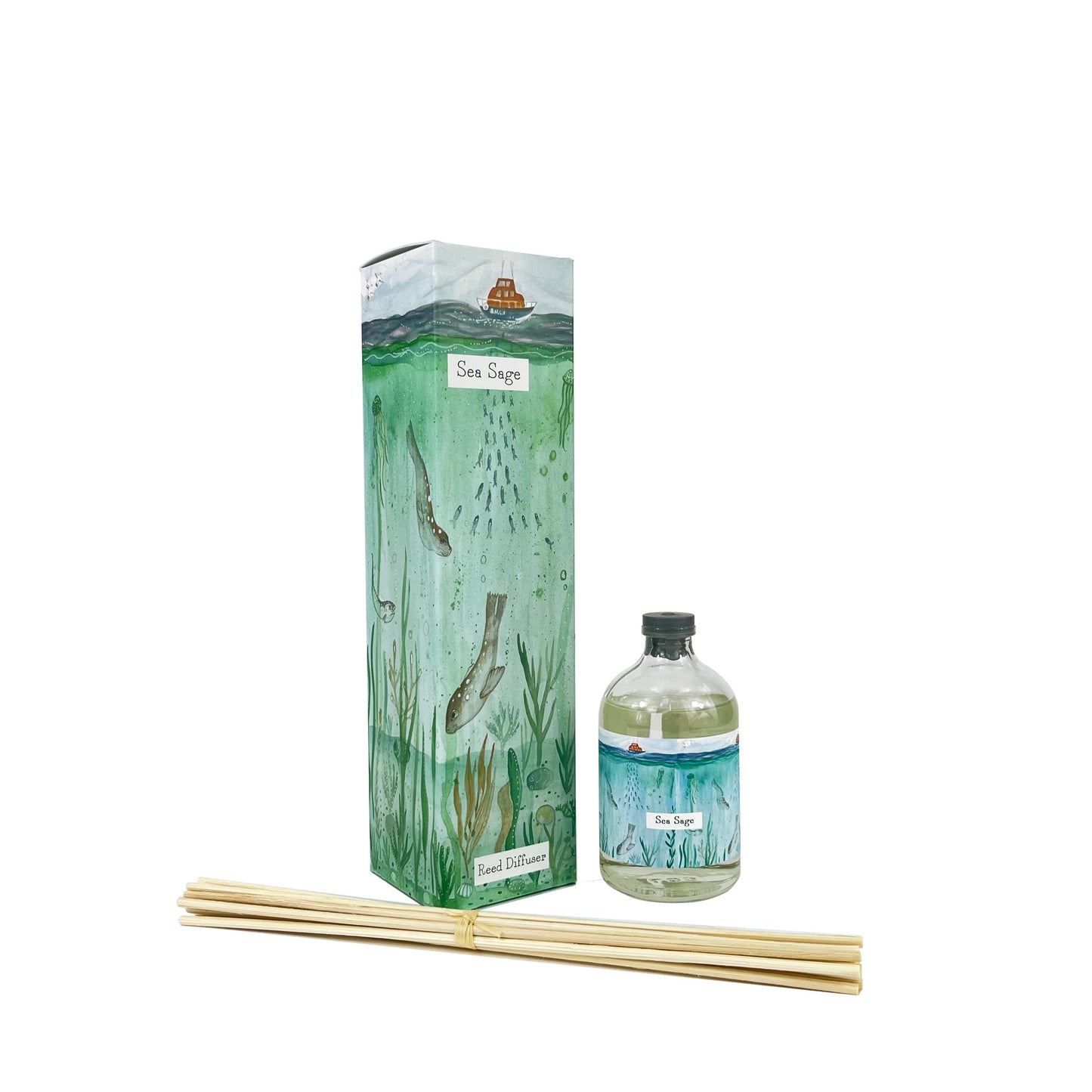 Heaven Scent Incense Ltd - Reed Diffusers - Coastal Range Illustrated