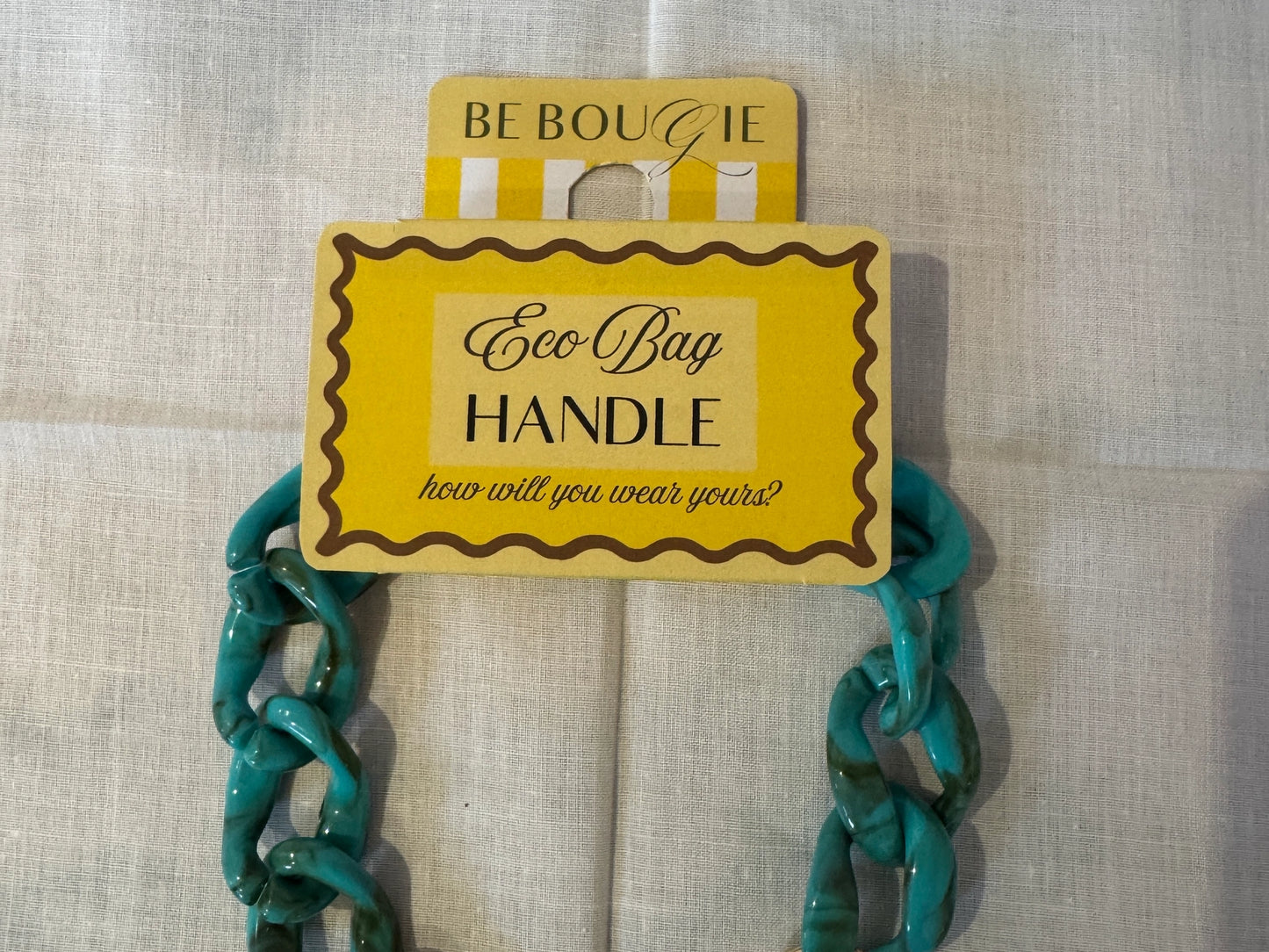 Be-Bougie - Eco Sustainable Tote Bag Interchangeable Turquoise Handle 37cm (bag not included) (Copy)