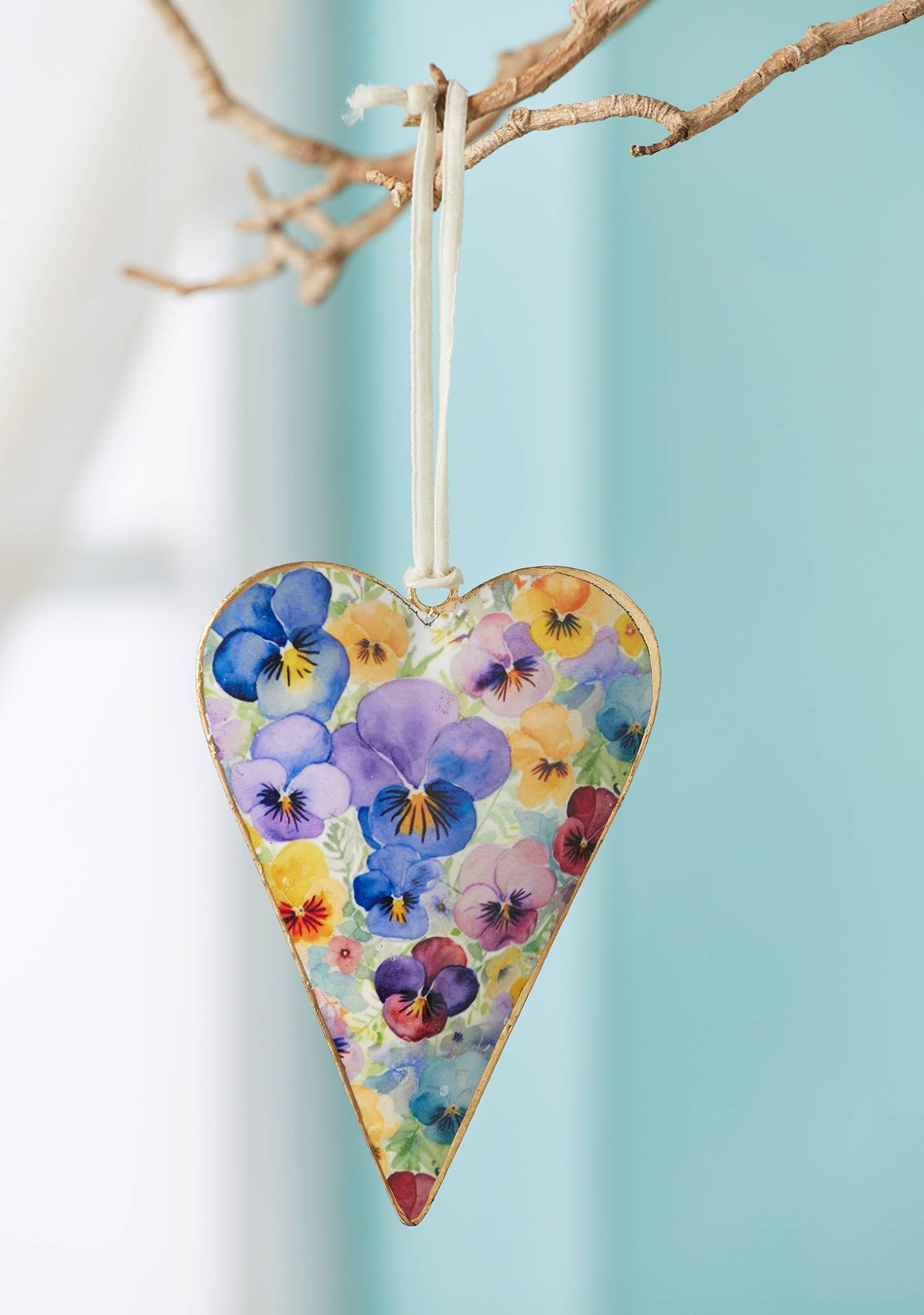 Namaste - Watercolour Floral Heart Decoration
