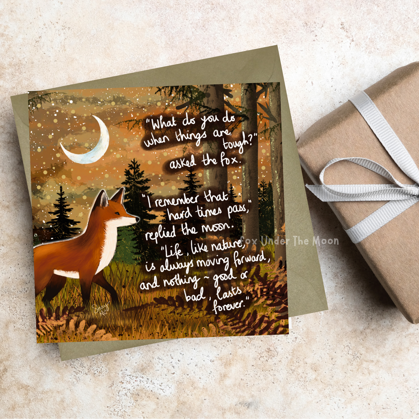 Fox under the Moon - 'Moving Forward' - Greeting Card From Fox Under The Moon