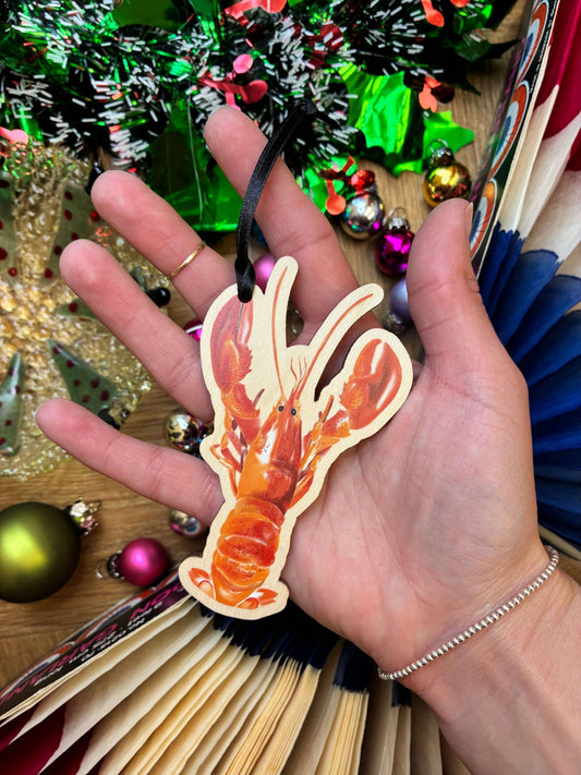 Lobster Wooden Christmas Tree Decoration | Handmade in UK