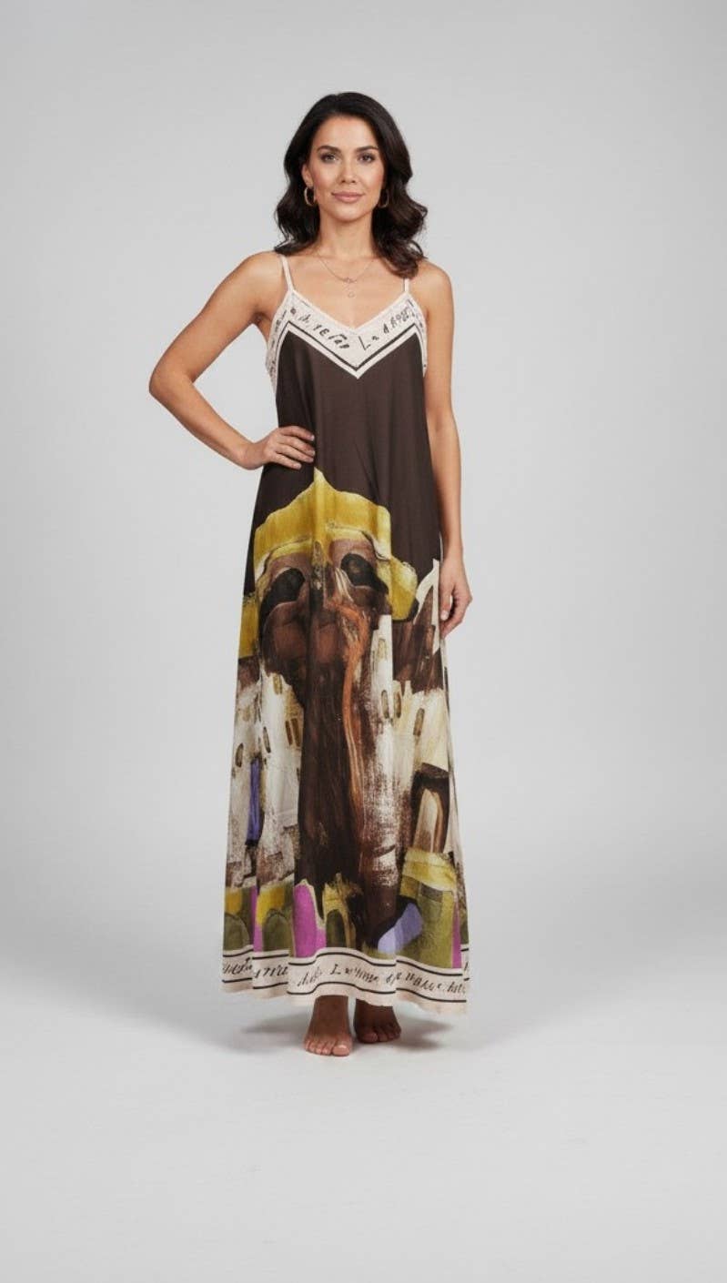 Vienna Bliss Printed Maxi Dress
