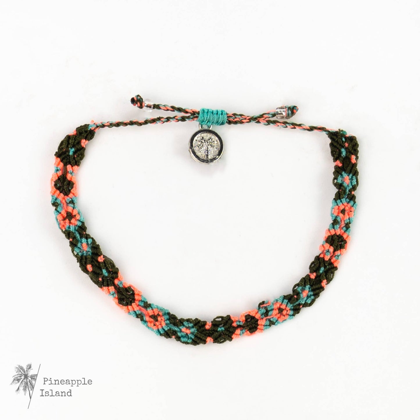 Pineapple Island - Leme Surf Bracelet, Braided Bracelet, by Pineapple Island : Orange & Navy