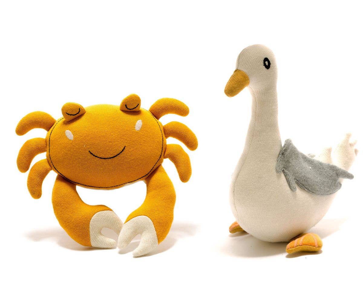 Seagull Soft Toy, Knitted Organic Cotton