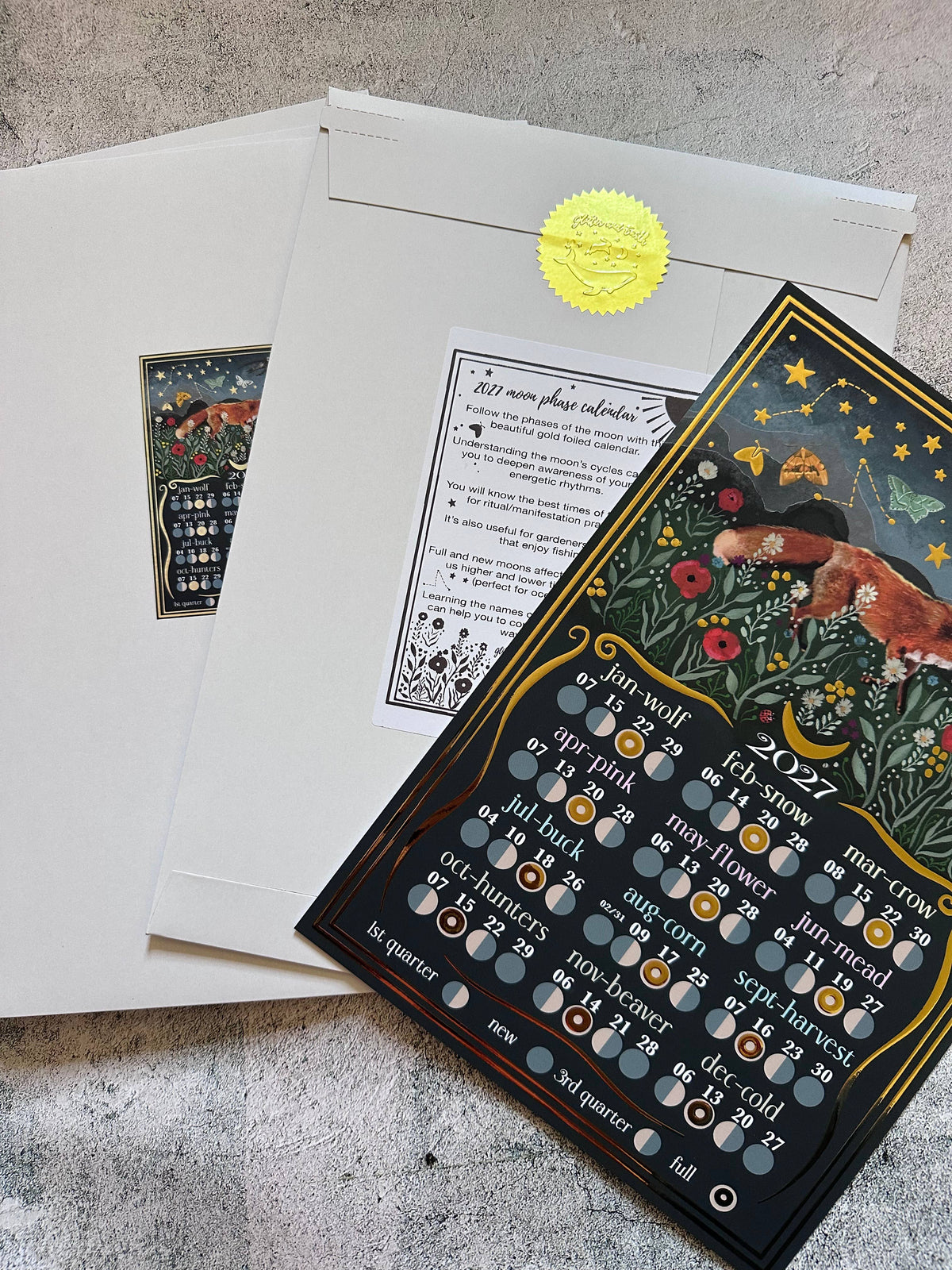 Glitter & Earth - A4 moon calendar 2027