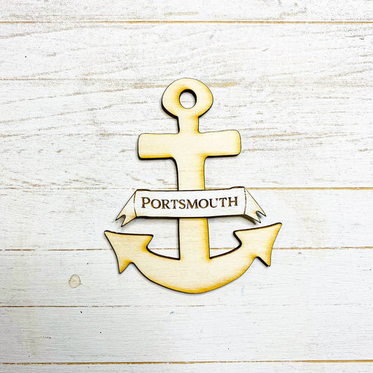 Gorgeous Little Bits - Anchor Moelfre Engraved Magnet