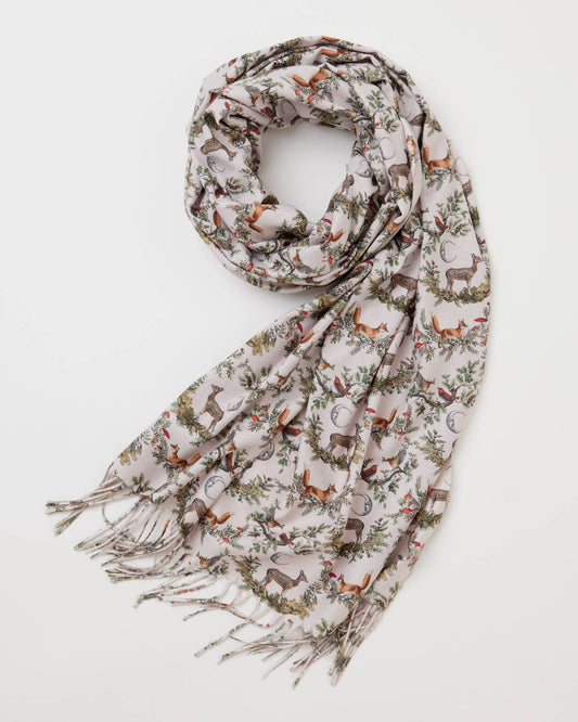 FABLE A Night's Tale Woodland Heavyweight Scarf Crystal Grey